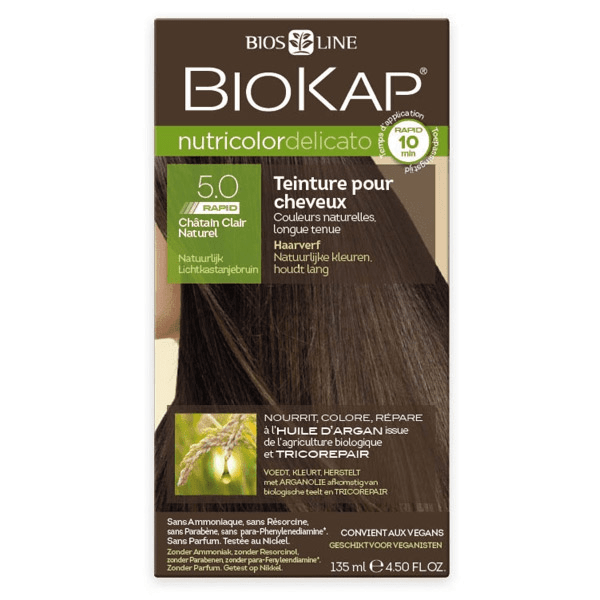 Delicato Rapid colorationCheveux 5.0 Châtain Clair Naturel 135ml