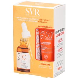 SVR Coffret Ampoule [C] Anti-Ox + Blur Spf50+ Sun Secure Sans Parfum 15 ml offert