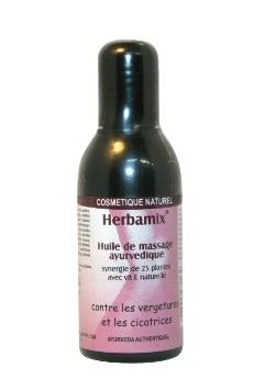 HERBAMIX Huile de Massage Ayurvédique Vergetures & Cicatrices