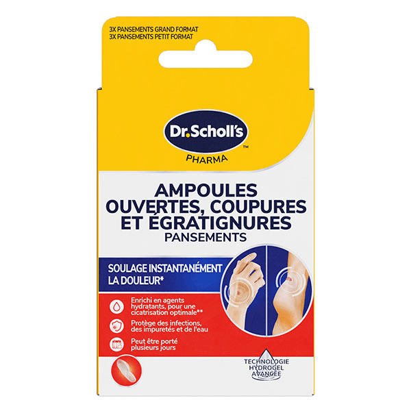 Dr. Scholl's Pansements Ampoules Ouvertes, Coupures et Égratignures
