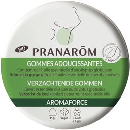 Pranarôm Aromaforce Bio Gommes Adoucissantes Menthe/Eucalyptus