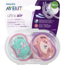Sucette Ultra Air Mix Animals +18M 2 Unités