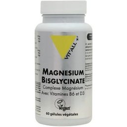 Magnésium Bisglycinate Avec Vitamines B6 Et D3 60 Gélules