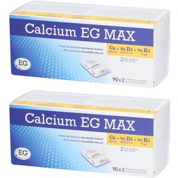 Calcium EG Max | 1000 mg Calcium, 1000 U.i. Vitamine D3 & 75 µg Vitamine K2 | Maintien d'Os forts et sains