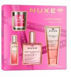 Coffret Noël La Fête en Rose - Coffret 3 produits + 1 bougie