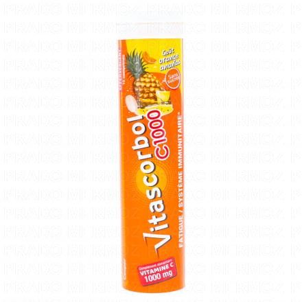 C1000 Boîte de 15 comprimés effervescents Goût orange ananas