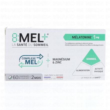8 MEL+ Mélatonine 1mg x60 comprimés
