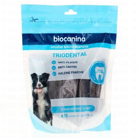 Hygiène Bucco-dentaire - Triodental Moyens chiens 10 - 30 kg lamelles x15