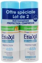 Anti-Transpirant Protection 48h Compressé Peaux Sensibles 2 x 100 ml - Lot 100
