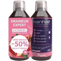 Manhaé Draineur Expert 5 Actions En 1 2x500ml