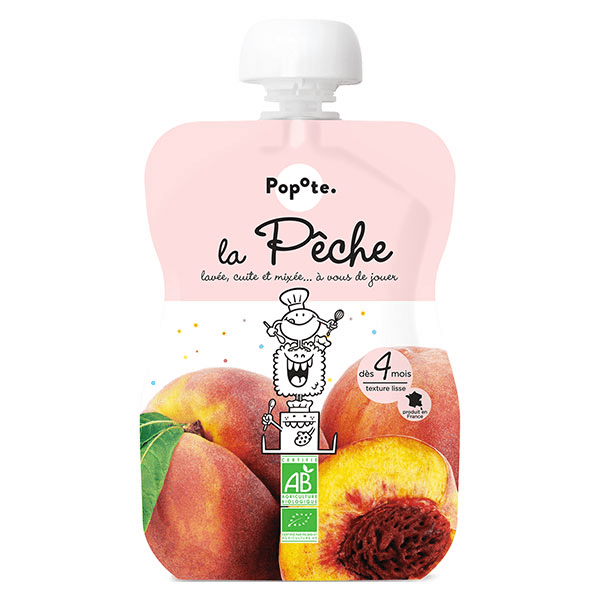 Les Fruits Gourde Pêche +4mois Bio 120g