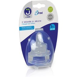 BFree Classic Tétine Silicone Flux Variable 1 Paire