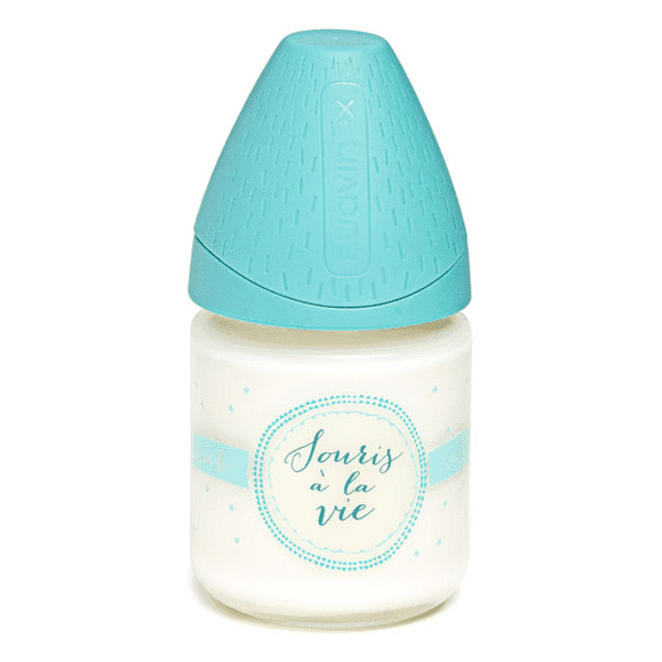 Biberon en Verre Meaningful Life Vert Pâle 120ml