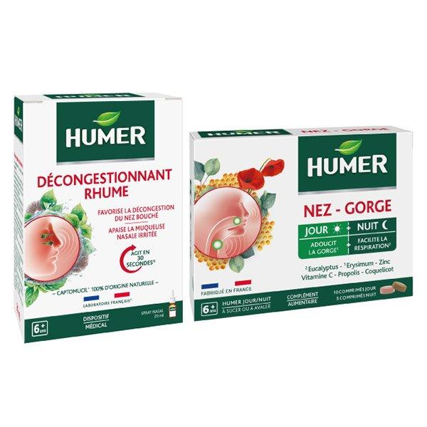 Décongestionnant Rhume Spray Nasal 20ml + Nez et Gorge Jour et Nuit 15 comprimés