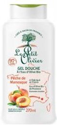 Gel Douche à l'Eau d'Olive Bio de Provence et Pêche de Manosque 270 ml - Flacon 270 ml