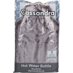 Cassandra Bouillotte Housse Fausse fourrure Gris foncé 1,8L