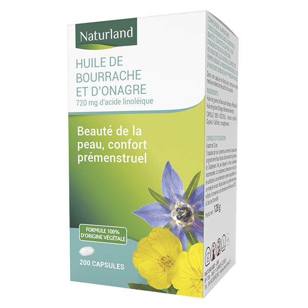 Huile de Bourrache et d'Onagre 200 capsules