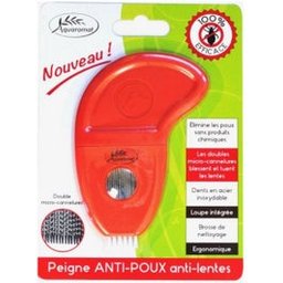 Peigne AntiPoux AntiLente Double Micro Cannelures