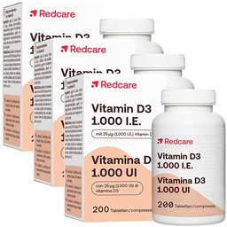 Redcare Vitamine D3 1000 E.i.