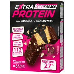 Extra Protein Barres Chocolat Noir et Blanc 12uts