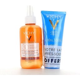 Idéal Soleil Eau de Protection Solaire Hâle Sublimé SPF30 + Lait Apaisant Après-Soleil