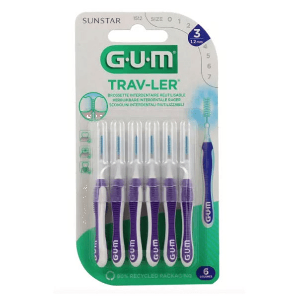 GUM® Brossette interdentaire TRAV-LER® 1,2 mm - 6 unités