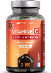 Vitamine C 1000 mg - Acide L Ascorbique - Gélules végétales
