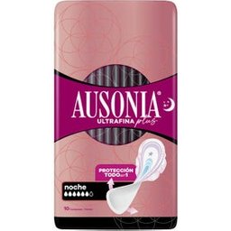 Ultrafina Plus Compresas Noche Alas 10uds