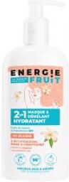 Énergie Fruit Masque 2 en 1 Sans Silicone - Cheveux Abîmes - Monoï et Huile de Macadamia Bio - Flacon-Pompe 300 ml