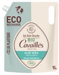 Gel Bain Douche Peaux Sensibles Aloe Vera Bio Éco-Recharge 1 L - Sachet 1000 ml