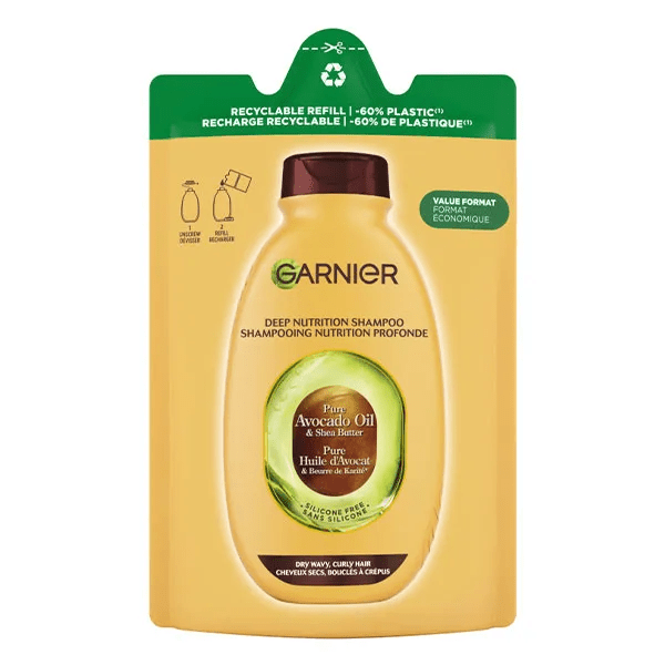 Ultra Doux Pure Huile d'Avocat & Beurre de Karité Shampooing Eco-recharge 250ml