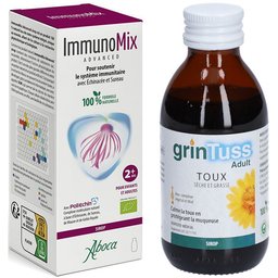 Set Grintuss Sirop pour la toux adulte + Immunomix Advanced Sirop