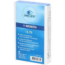 Unicare Lentilles mensuelles -2,75