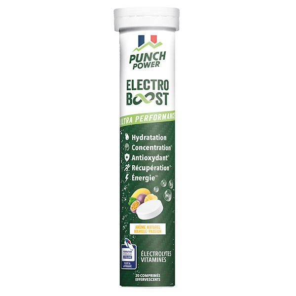 ELECTROBOOST Electrolytes - Vitamine C, Magnesium, Minéraux - Mangue Passion