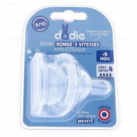 Tétines 2ème âge débit 4 liquide epais lot de 2