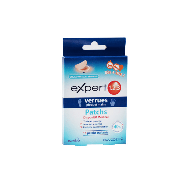 Expert 1.2.3 Verrues Pieds et Mains 15 patchs