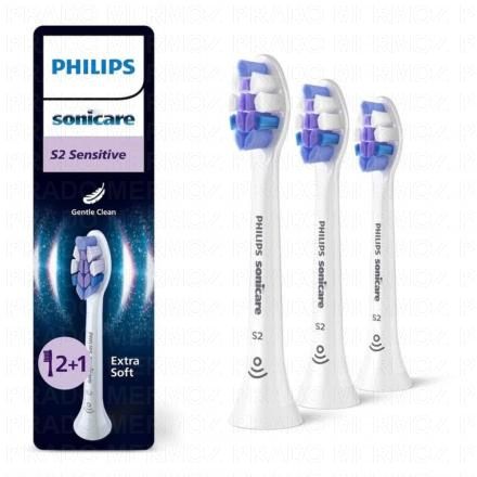 Sonicare S2 Sensitive - Tête de brosse à dents extra soft x3