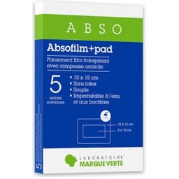 ABSOFILM+PAD PANS ADH 10X15CM 5