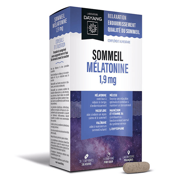 Sommeil Mélatonine 1,9mg 30 comprimés