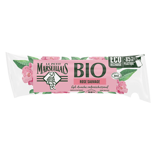Bio Gel Douche Hydratant Rose Sauvage Éco-Recharge 250ml
