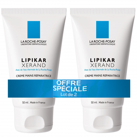 LA ROCHE-POSAY Lipikar Xerand crème mains réparatrice 2 x tubes 50ml