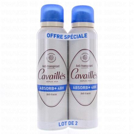 CAVAILLES Anti-transpirant Absorb+ 48h 150ml lot de 2