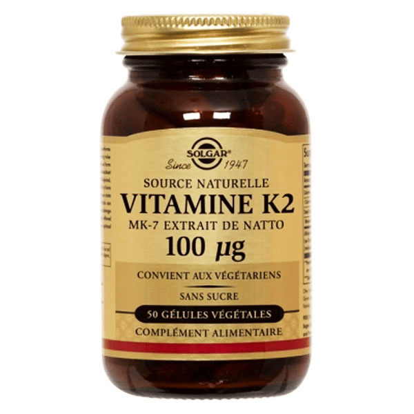 Vitamine K2 MK-7 100µg 50 gélules végétales