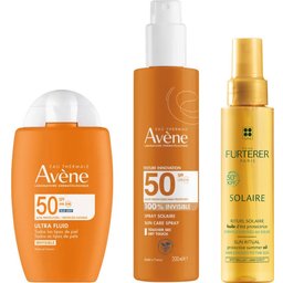 Pack Ultra Fluido Invisible SPF50 + Spray Invisible SPF50 + René Furterer Aceite Solar Protector KPF 50+