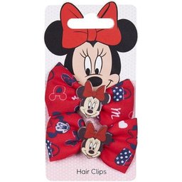 Minnie Clips Red Lasso 7.4x12x2cm 2uts