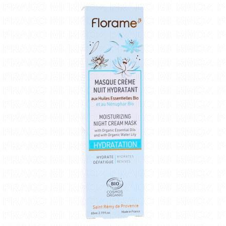 Masque crème nuit hydratant bio 65ml