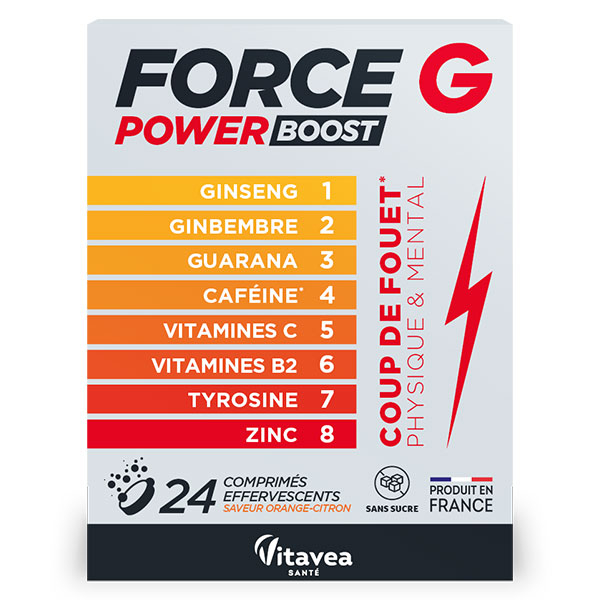 Force G Power Boost Ginseng Gingembre Guarana 24 comprimés