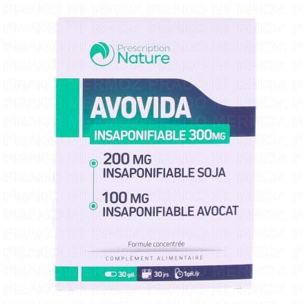 PRESCRIPTION NATURE Avovida complément alimentaire boîte de 30 gélules