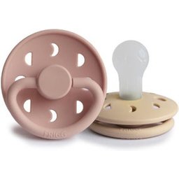 Moom Phase Silicone Pacifier Blush Croissant 0M+ 2uts