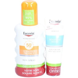 Eucerin® SUN Sensitive Protect Spray SPF 50+ et Sensitive Relief Gel-cream